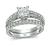 Estate GIA Certified 1.01ct Diamond Engagement Ring and Wedding Band Set