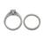 Diamond Platinum Engagement Ring and Band Set