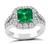 GIA Certified 1.17ct Colombian Emerald 0.96ct Diamond Engagement Ring