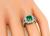 Emerald Cut Emerald Round and baguette Cut Diamond Platinum Engagement Ring