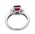 Ruby Diamond Platinum Engagement Ring