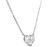 Heart Shape Diamond 14k White Gold Pendant Necklace