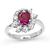 Estate GIA Certified 1.56ct No Heat Ruby 0.88ct Diamond Engagement Ring