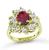 Estate GIA 1.67ct Burma Ruby 1.00ct Diamond Gold Ring