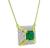 Estate GIA 1.79ct Colombian Emerald Diamond Necklace