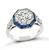 Estate GIA Certified 1.80ct Diamond Sapphire Engagement Ring