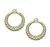 Round Cut Diamond 18k Yellow Gold Day and Night Earrings