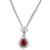 Estate GIA Certified 2.01ct Burma Ruby 1.01ct Diamond Pendant Necklace