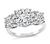 Estate GIA Certified 2.11ct Center Diamond 1.00ct and 0.96ct Side Diamond Engagement Ring