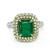 Estate GIA 2.51ct Colombian Emerald 1.50ct Diamond Engagement Ring