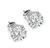 Round Cut Diamond 14k White Gold Studs Earrings