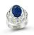 Estate GIA Certified 4.11ct Sapphire 1.23ct Diamond Ring