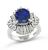 Estate GIA Certified 3.49ct Ceylon Sapphire 1.15ct Diamond Ring