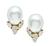 Estate Henry Dunay 1.00ct Diamond Pearl Earrings