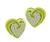Round Cut Diamond 18k Yellow Gold Heart Earrings by Jose Hess