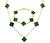 Malachite Gold VCA Alhambra Style Bracelet and Necklace Set
