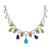 Estate 29.00ct Multi Color Gemstone 2.00ct Diamond Gold Necklace