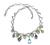 14k Gold Multi Color Gemstone Necklace