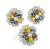 Estate 9.00ct Multi Color Sapphire 3.60ct Diamond Ring and Earrings Set