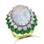 Estate Opal 1.60ct Diamond 2.50ct Emerald Gold Ring