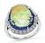 Estate Opal 1.00ct Sapphire 0.60ct Diamond Gold Ring