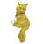 Estate Pearl Diamond Gold Cat Pin