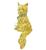 18k Yellow and White Gold Cat Pin