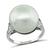 Vintage Baroque Pearl 0.50ct Diamond Ring