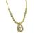 Round Cut Diamond South Sea Pearl 18k Yellow Gold Necklace