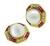 Pearl Diamond Ruby Gold Earrings
