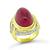 Estate 22.82ct Pink Tourmaline 1.50ct Diamond Gold Ring