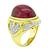 Pink Tourmaline Diamond Gold Ring