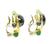 Tourmaline Iolite Gold Earrings