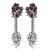 Marquise Cut Ruby Round and Marquise Cut Diamond 18k White Gold Chandelier Earrings