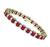 Estate 19.00ct Ruby 1.90ct Diamond Two Tone Gold Bracelet