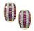 Estate 2.75ct Ruby 0.80ct Diamond Gold Earrings