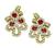 Estate 45.00ct Diamond 31.00ct AGL Certified Burma Ruby Gold Necklace Earrings and Ring Set
