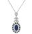 Estate 2.27ct Sapphire 0.95ct Diamond Gold Pendant Necklace