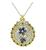 Estate 3.00ct Diamond 3.50ct Sapphire Gold Pendant