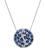 Estate 18.43ct Sapphire 0.75ct Diamond Round Pendant Necklace