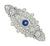 Estate 1.19ct Sapphire 3.00ct Diamond Pin