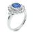 Platinum Diamond Sapphire Ring
