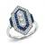 Estate 0.60ct Diamond 1.09ct Sapphire Ring