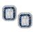 Estate 2.50ct Diamond 1.40ct Sapphire Studs Earrings