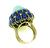 14k Gold Lapis Diamond Turquoise Ring