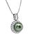 Round and Baguette Cut Diamond South Sea Pearl 18k White Gold Pendant