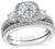 Estate Tacori GIA Certified 1.10ct Diamond Engagement Ring and Wedding Band Set