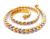 18k Three Tone Yellow Pink and White Gold Necklace