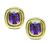 Estate Tiffany & Co 15.00ct Amethyst Gold Paloma Picasso Earrings