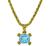 Estate Tiffany & Co 12.00ct Aquamarine Gold Pendant Necklace
